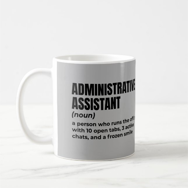 Definition av klassisk administrativ assistent kaffemugg (Vänster)