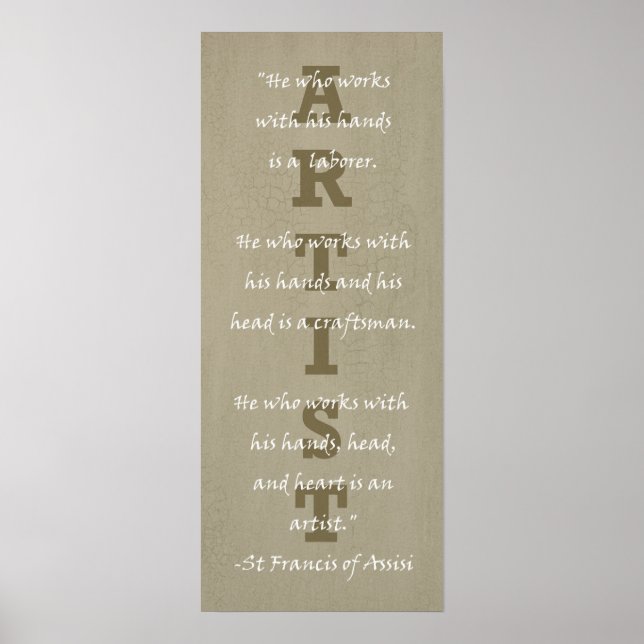 Definition av konstnär poster (Framsidan)