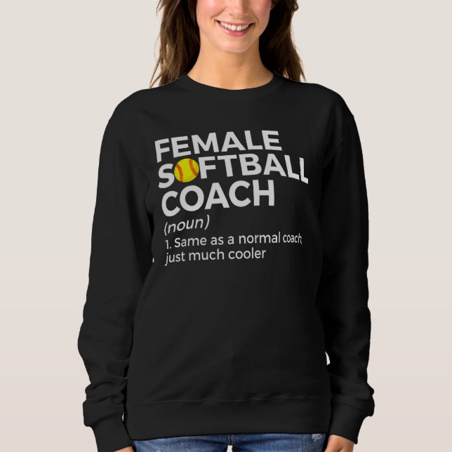 Definition av kvinnlig softbollstränare t shirt (Framsida)