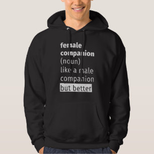 Definition av kvinnligt sällskap hoodie