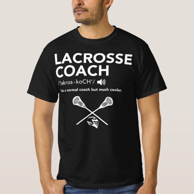 Definition av Lacrosse Coach T Shirt (Framsida)