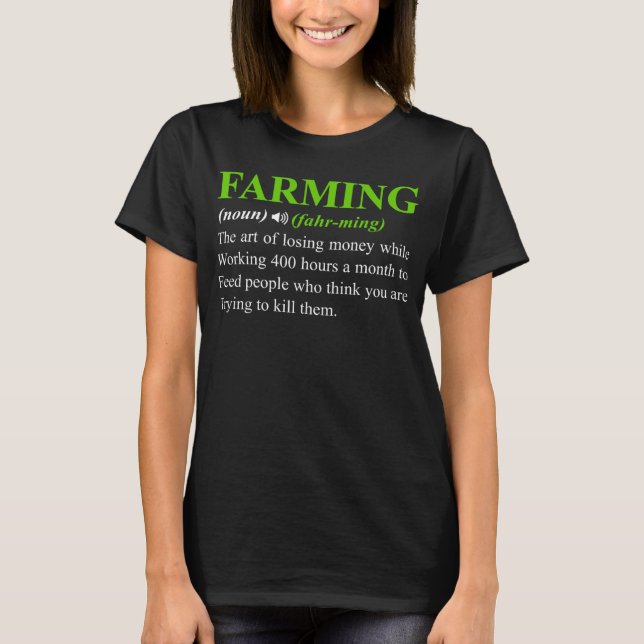 Definition av lantbrukare Professionell lantbrukar T Shirt (Framsida)