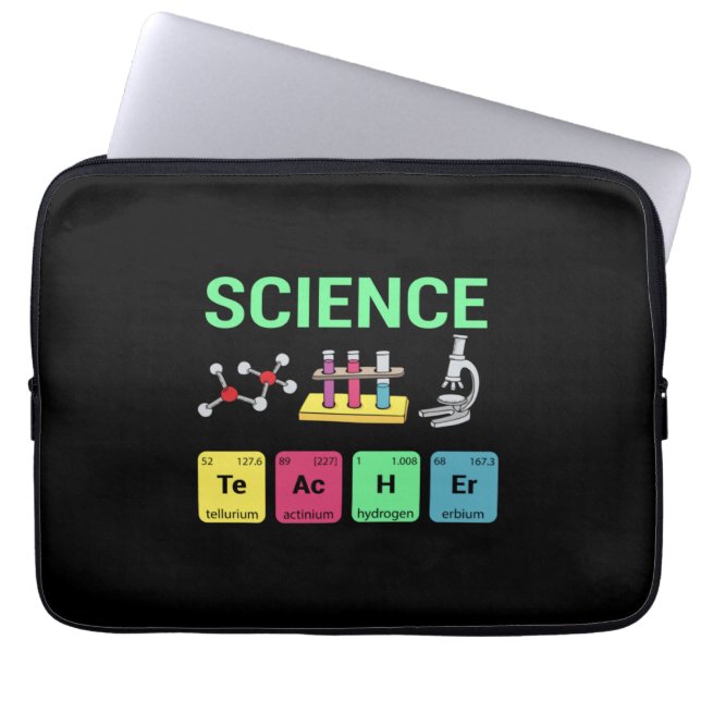 Definition av lärare Gift Science Teacher Laptop Fodral (Framsidan)