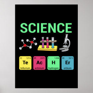 Definition av lärare Gift Science Teacher Poster