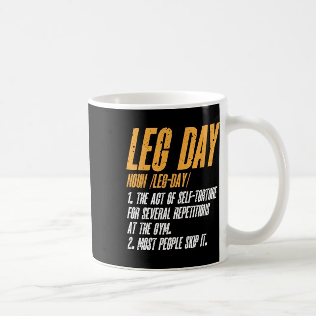 Definition av Leg Day-träningsgrupp för träning av Kaffemugg (Höger)