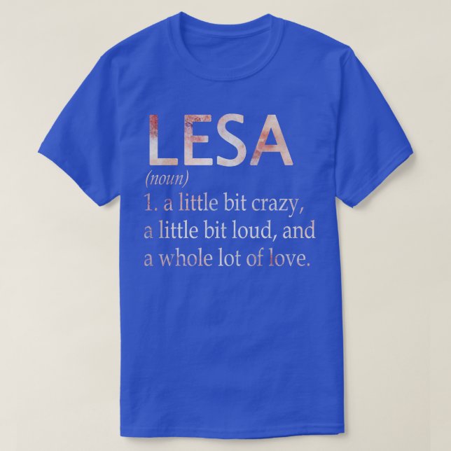 Definition av Lesa Girl Namn T Shirt (Design framsida)