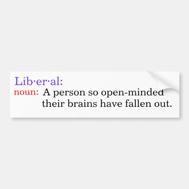 Definition av liberal bildekal (Framsidan)