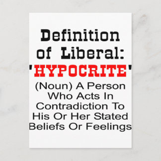 Definition av Liberal = Hypocrite Vykort