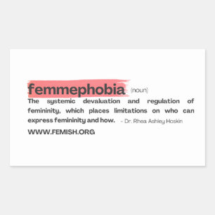 Definition av lipstick Smear Femmefobi Rektangulärt Klistermärke