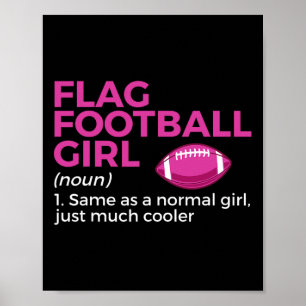 Definition av Ljuny Flagga Football Girl Poster