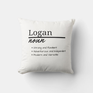 Definition av Logan, Boy Personlig Namn Kudde