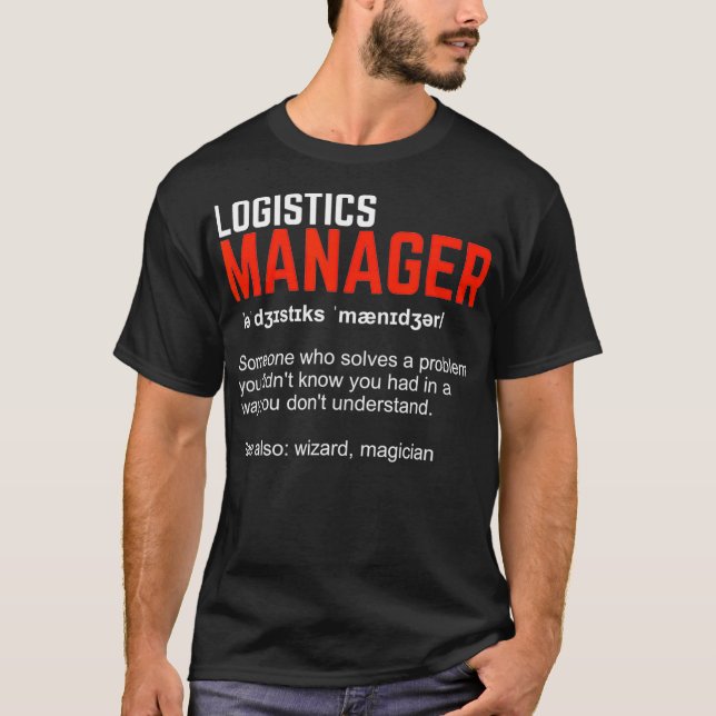 Definition av Logistics Manager T Shirt (Framsida)