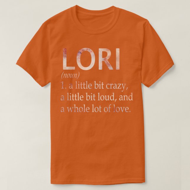 Definition av Lori Girl Namn T Shirt (Design framsida)