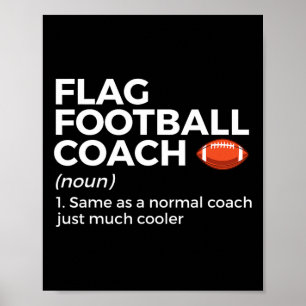 Definition av Lunny Flagga Football Coach Poster