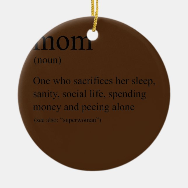Definition av Mamma Julgransprydnad Keramik (Framsidan)
