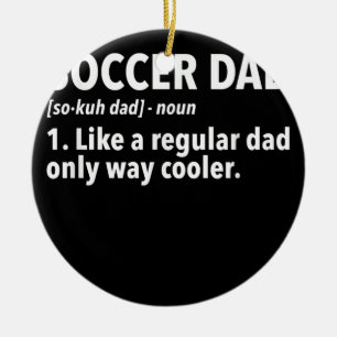 Definition av manar Far Fotboll Pappa Julgransprydnad Keramik