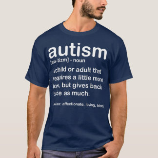 Definition av medvetenhet om autism för Mamma Papp T Shirt