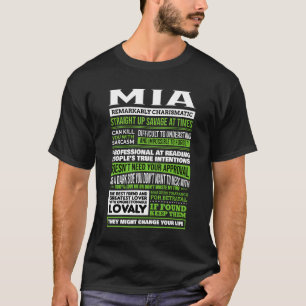 Definition av Mia Girl Namn T Shirt