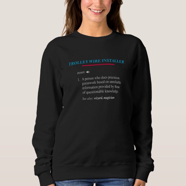 Definition av montör för kontaktledning t shirt (Framsida)