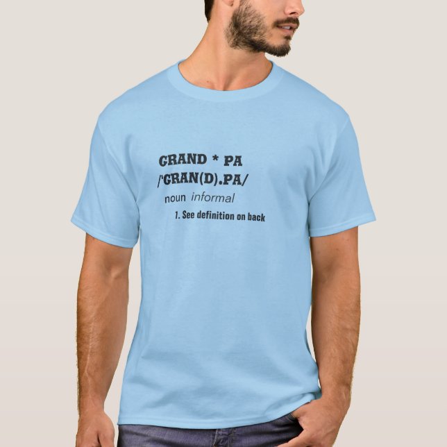 Definition av morfadern t-shirt (Framsida)