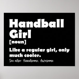 Definition av ordlista för handbollsflicka poster
