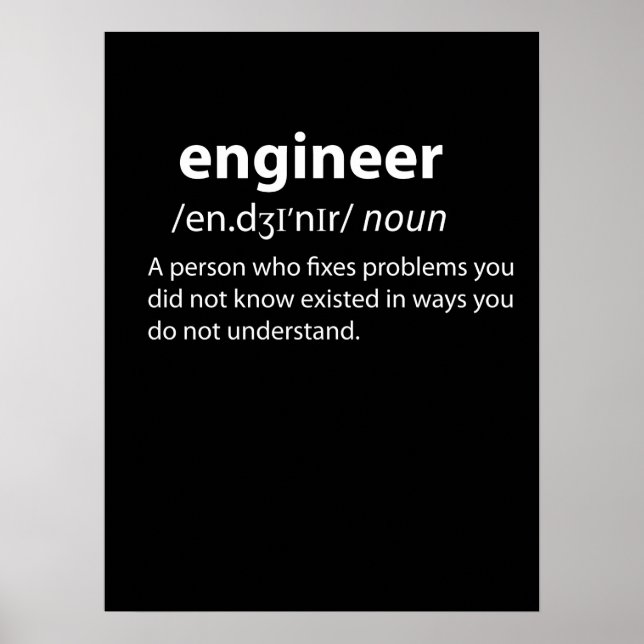 Definition av ordlista i ingenjör poster (Framsidan)