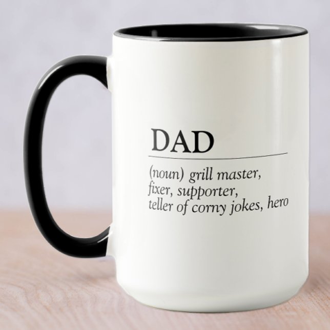 Definition av Pappa Fars dag Mugg (Definition of a dad coffee mug)