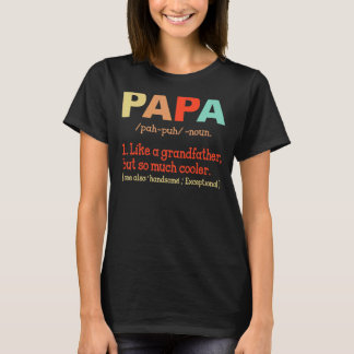 Definition av pappa för farfar Pappa Fars dag T Shirt