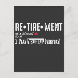 Definition av pension Pickleball Player Vykort