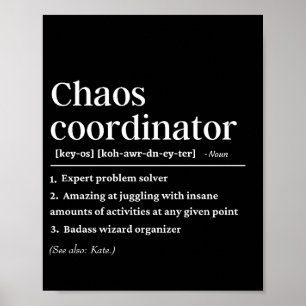 Definition av personlig Chaos-koordinator Poster