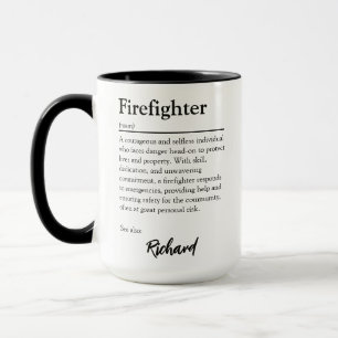 Definition av personlig Firefighter-avskrivning Mugg