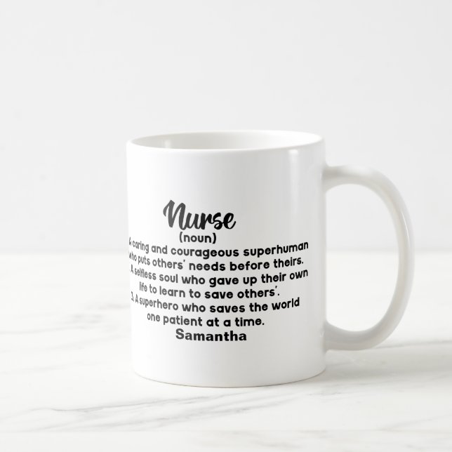 Definition av personlig inspirationell sjuksköters kaffemugg (Höger)