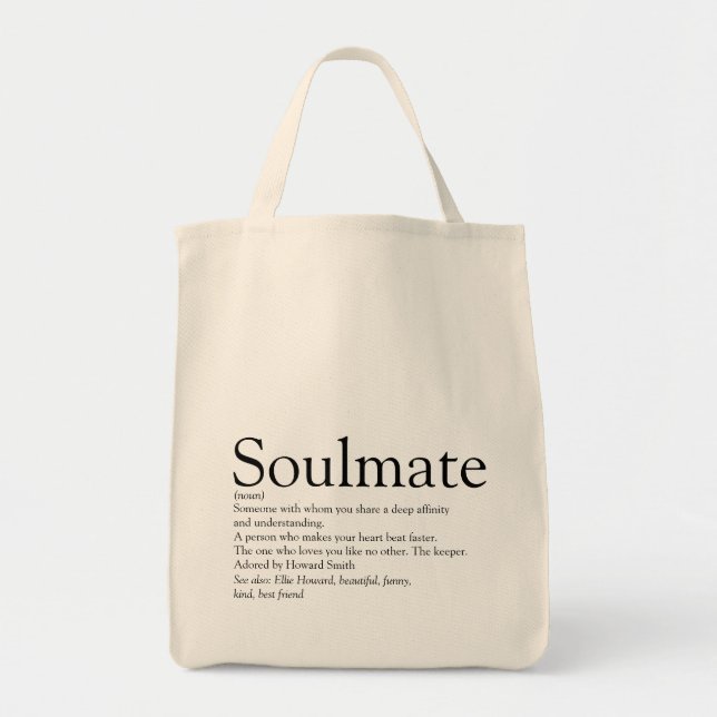 Definition av personlig Soulmate Tygkasse (Framsidan)