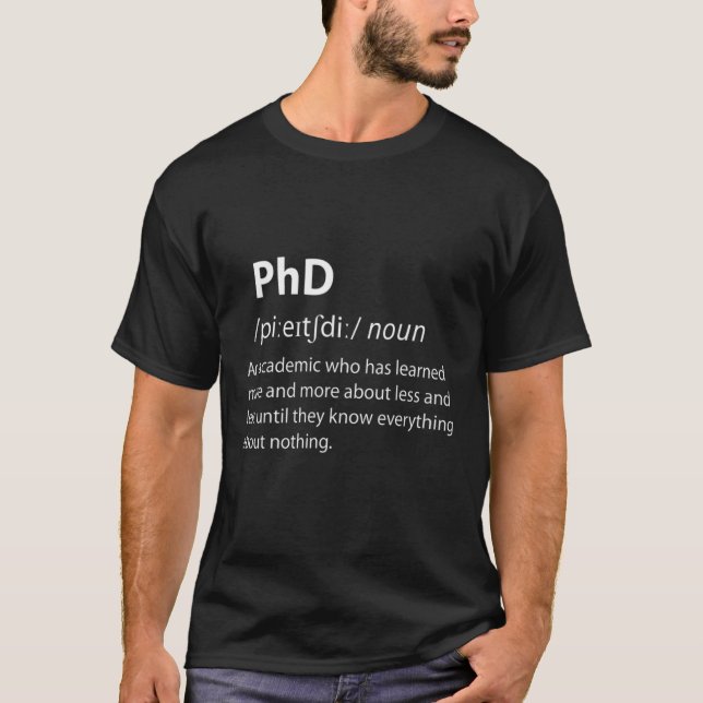 Definition av Phd-ordlista T Shirt (Framsida)