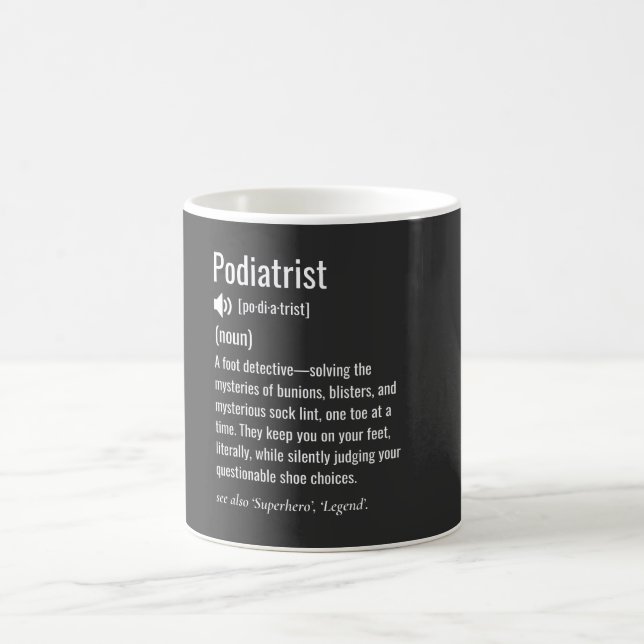 Definition av podiatriker kaffemugg (Center)