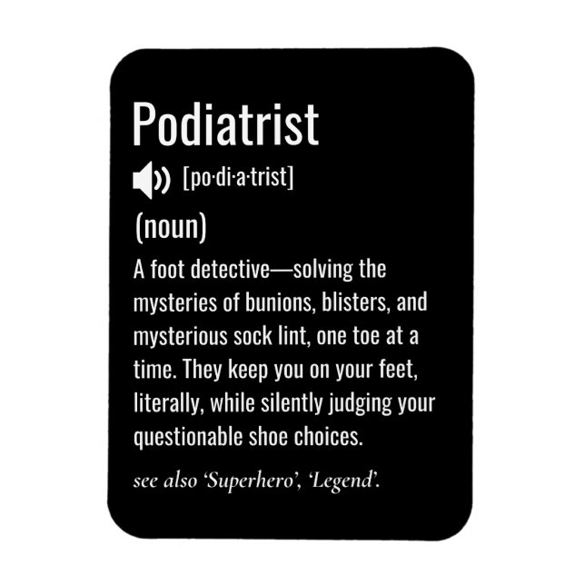 Definition av podiatriker magnet (Vertikal)