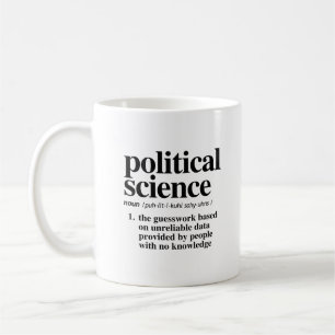 Definition av politisk vetenskap kaffemugg