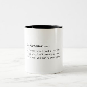 Definition av programmerare Två-Tonad mugg