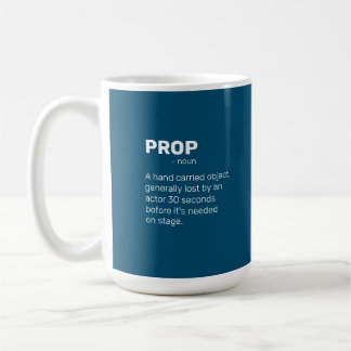 Definition av "Prop" för teater Älskare Kaffemugg