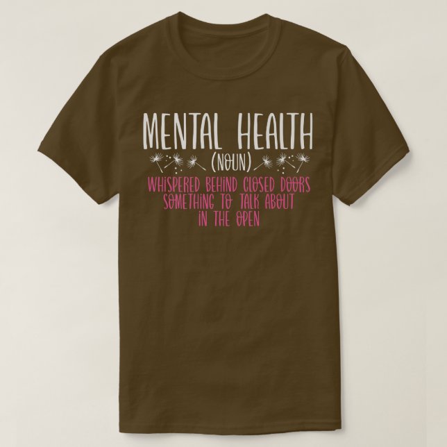 Definition av psykisk hälsa - Human Brain Sjukdom  T Shirt (Design framsida)