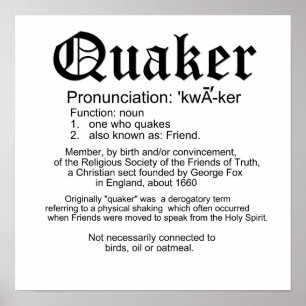 Definition av quakeren poster