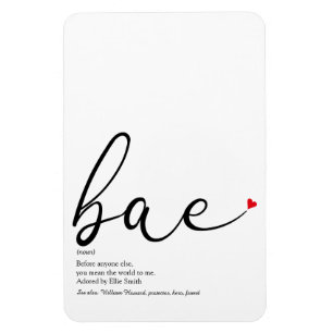 Definition av Red Kärlek Heart Bae Magnet