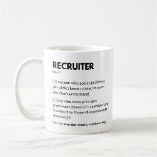 Definition av Rekryterare och Hr Department Worker Kaffemugg