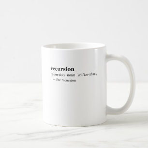 Definition av rekursion kaffemugg