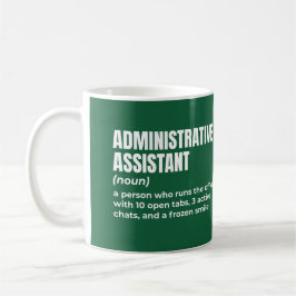 Definition av relevant administrativ assistent kaffemugg