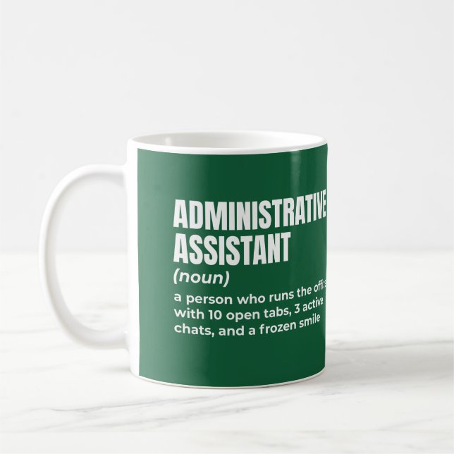 Definition av relevant administrativ assistent kaffemugg (Vänster)