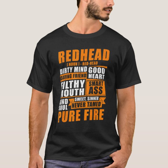Definition av Rödhårig - omdirigering T Shirt (Framsida)