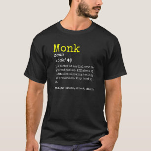 Definition av RPG-tecken för munk-klassmedlemmen T Shirt