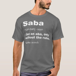 Definition av Saba Funny Hebrew Grandpa Gifts T Shirt
