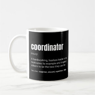 Definition av samordnarens inspirerande arbete kaffemugg
